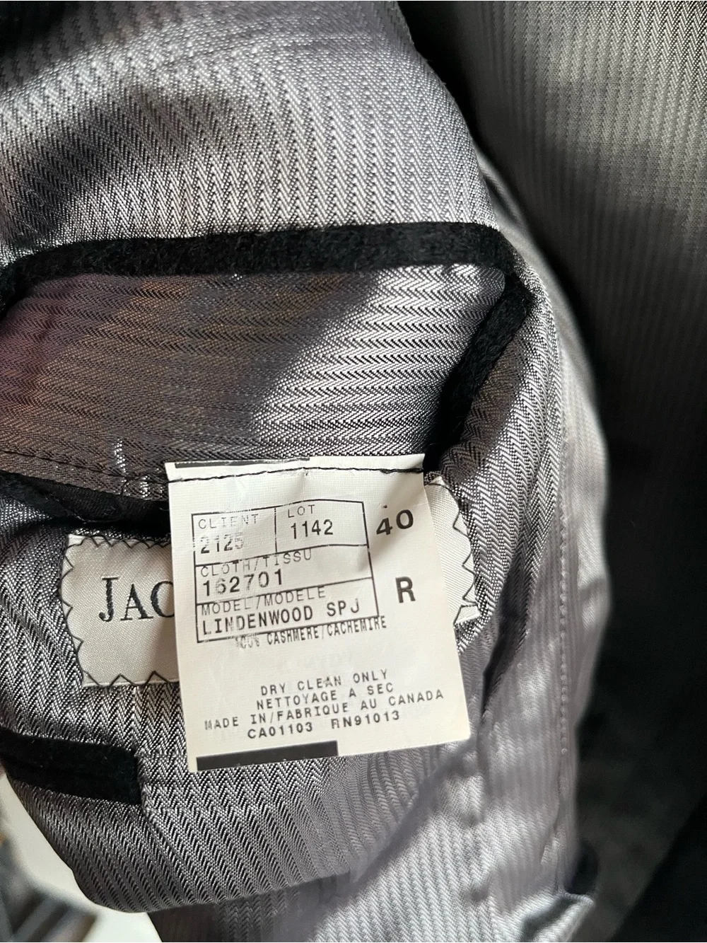 Hutson Clothing Co Austin 100% Cashmere Jack Victor Blazer Suit Coat Sport 40R